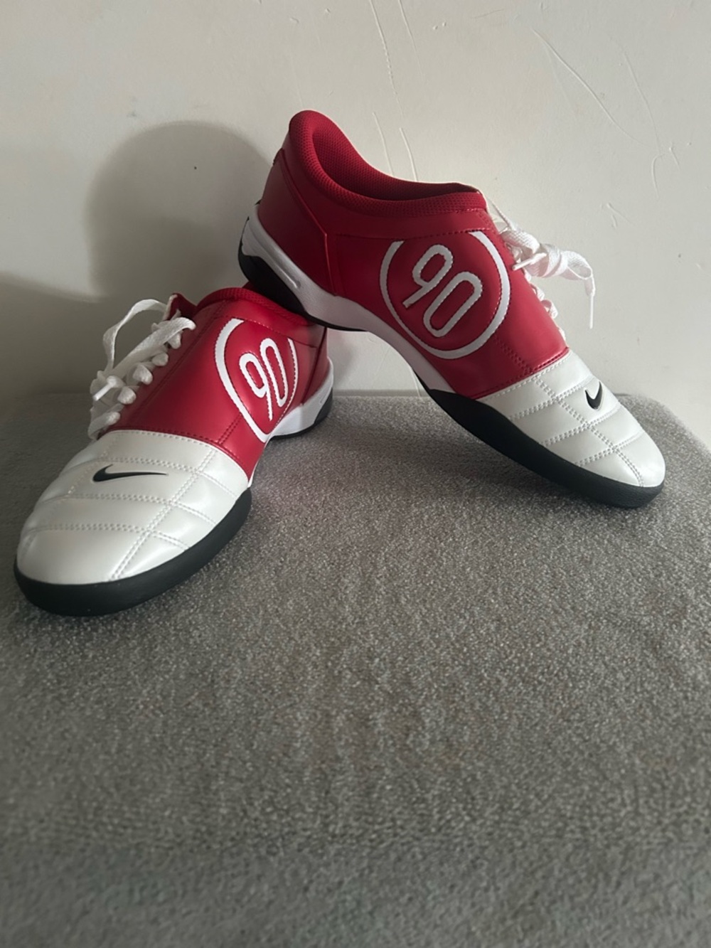 Nike Total 90 3 SP White Gym Red Indoor Soccer Shoes